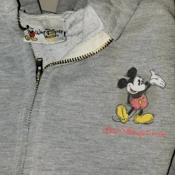 Walt Disney Mickey Mouse L unisex gray full zip Sweatshirt - Picture 4 of 4